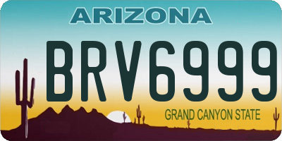 AZ license plate BRV6999