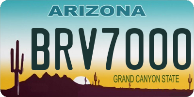 AZ license plate BRV7000