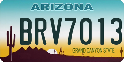 AZ license plate BRV7013