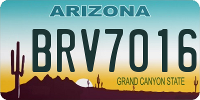 AZ license plate BRV7016