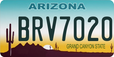 AZ license plate BRV7020