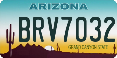 AZ license plate BRV7032
