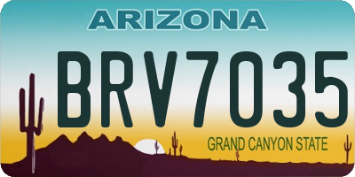 AZ license plate BRV7035