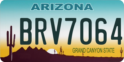 AZ license plate BRV7064