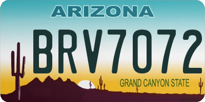 AZ license plate BRV7072