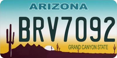 AZ license plate BRV7092