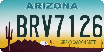 AZ license plate BRV7126
