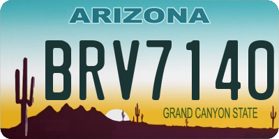 AZ license plate BRV7140