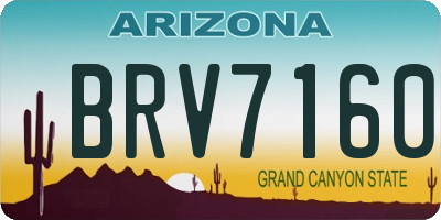 AZ license plate BRV7160