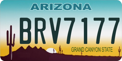 AZ license plate BRV7177