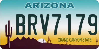 AZ license plate BRV7179