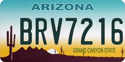 AZ license plate BRV7216