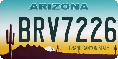 AZ license plate BRV7226