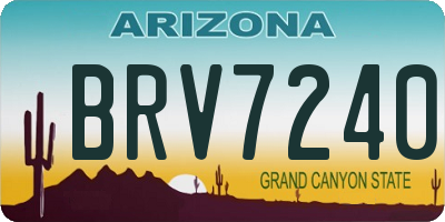 AZ license plate BRV7240