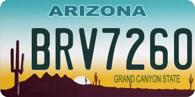 AZ license plate BRV7260