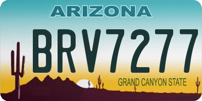 AZ license plate BRV7277