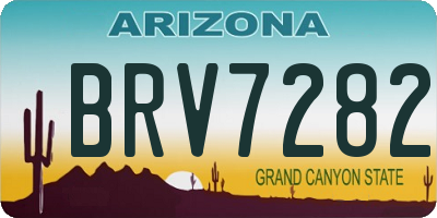 AZ license plate BRV7282