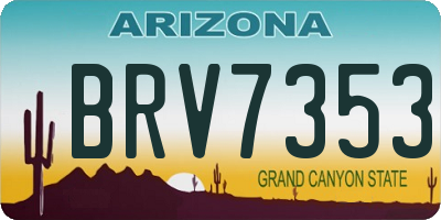 AZ license plate BRV7353