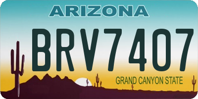AZ license plate BRV7407