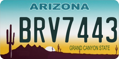 AZ license plate BRV7443