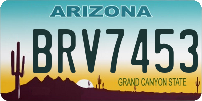 AZ license plate BRV7453