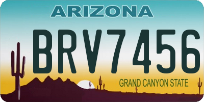 AZ license plate BRV7456