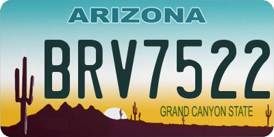AZ license plate BRV7522