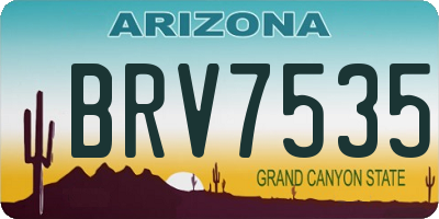AZ license plate BRV7535