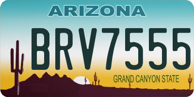 AZ license plate BRV7555