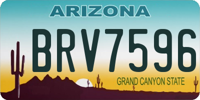 AZ license plate BRV7596