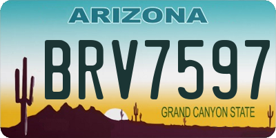 AZ license plate BRV7597