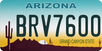AZ license plate BRV7600