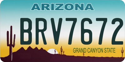 AZ license plate BRV7672