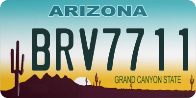AZ license plate BRV7711