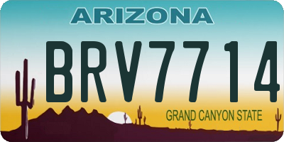 AZ license plate BRV7714