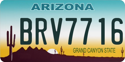 AZ license plate BRV7716