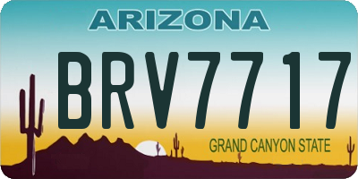 AZ license plate BRV7717
