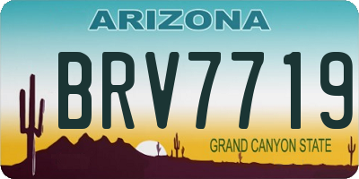 AZ license plate BRV7719