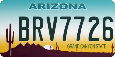 AZ license plate BRV7726
