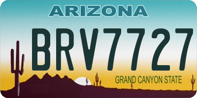 AZ license plate BRV7727