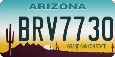 AZ license plate BRV7730