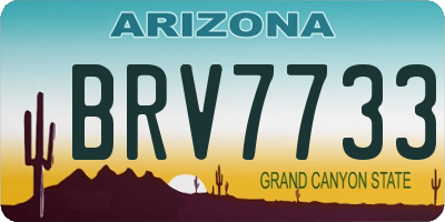 AZ license plate BRV7733