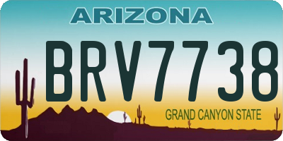 AZ license plate BRV7738