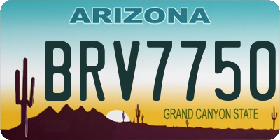 AZ license plate BRV7750