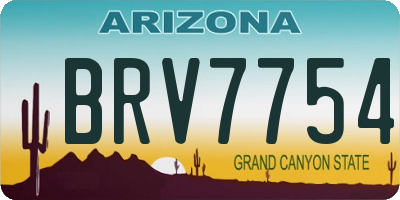 AZ license plate BRV7754