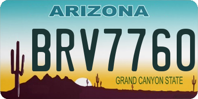AZ license plate BRV7760