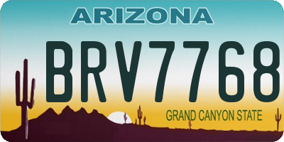 AZ license plate BRV7768