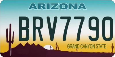 AZ license plate BRV7790