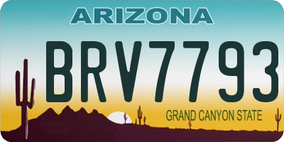 AZ license plate BRV7793
