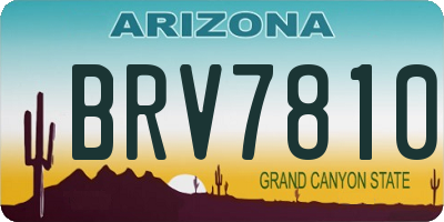 AZ license plate BRV7810